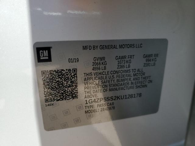 1G4ZP5SS2KU128178 - 2019 BUICK LACROSSE ESSENCE Ağ foto 12