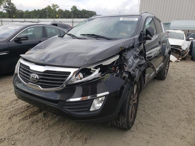 KNDPC3A24D7500392 - 2013 KIA SPORTAGE EX BLACK photo 2