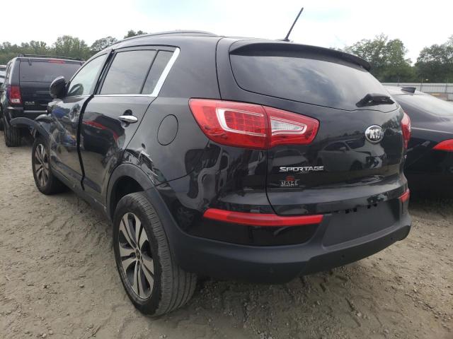 KNDPC3A24D7500392 - 2013 KIA SPORTAGE EX BLACK photo 3