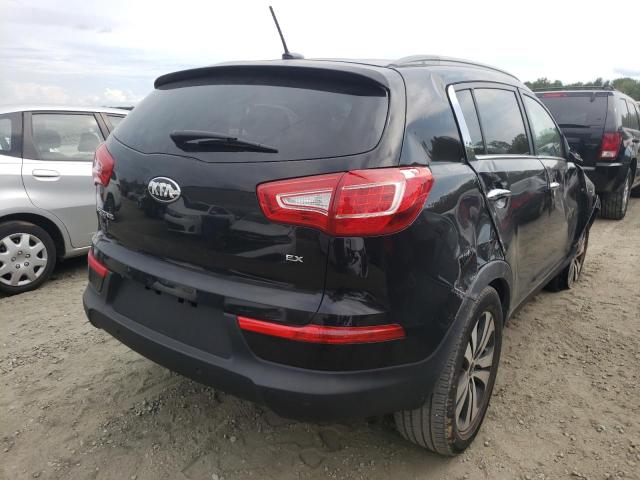 KNDPC3A24D7500392 - 2013 KIA SPORTAGE EX BLACK photo 4