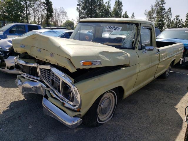 F10GCJ43491 - 1970 FORD F-100 CREAM photo 2