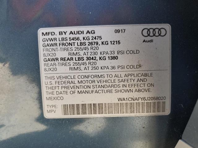 WA1CNAFY6J2058020 - 2018 AUDI Q5 PRESTIGE BLUE photo 13