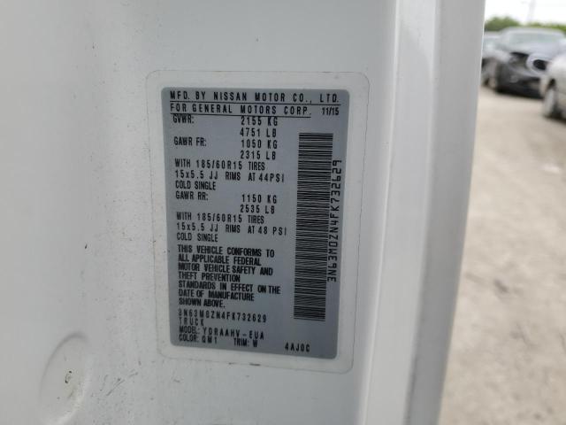 3N63M0ZN4FK732629 - 2015 CHEVROLET CITY EXPRE LT 白色 照片 12