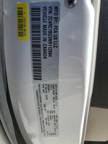 2C4RC1BG3NR112884 - 2022 CHRYSLER PACIFICA TOURING L თეთრი ფოტო 14