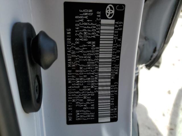 5YFEPMAE3NP366888 - 2022 TOYOTA COROLLA LE Ağ foto 13