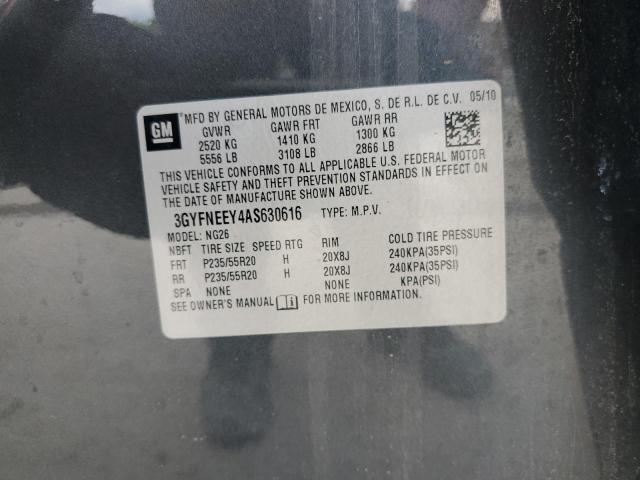 3GYFNEEY4AS630616 - 2010 CADILLAC SRX PERFORMANCE COLLECTION Сұр фото 12