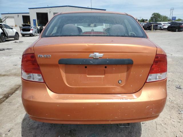 KL1TD566X6B640909 - 2006 CHEVROLET AVEO BASE ნარინჯისფერი ფოტო 6