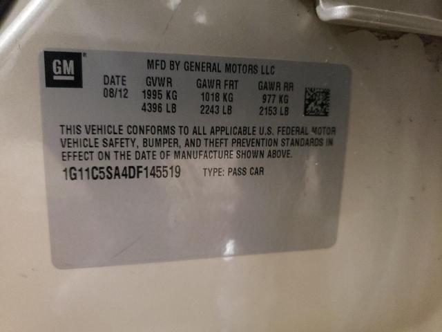 1G11C5SA4DF145519 - 2013 CHEVROLET MALIBU 1LT 金色 照片 12