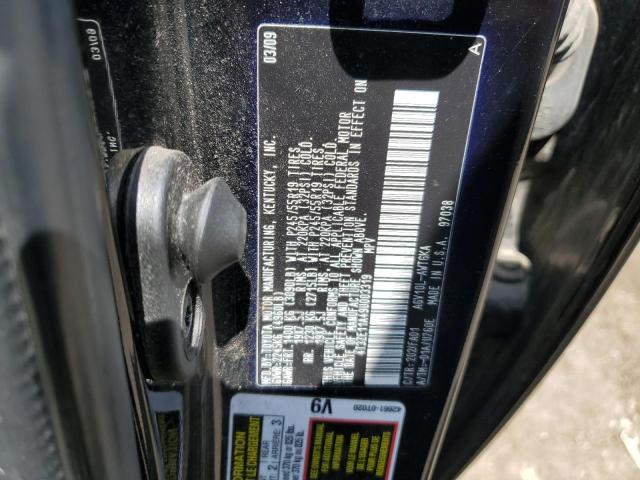 4T3ZE11A49U003319 - 2009 TOYOTA VENZA BLUE photo 13