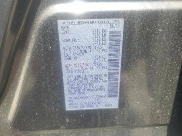 5N1AR2MN6EC727964 - 2014 NISSAN PATHFINDER S GRAY photo 13