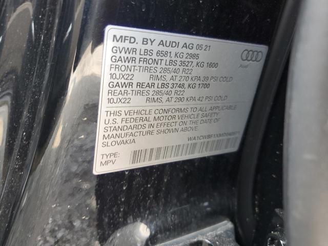 WA1CWBF1XMD040571 - 2021 AUDI SQ8 PRESTIGE BLACK photo 13