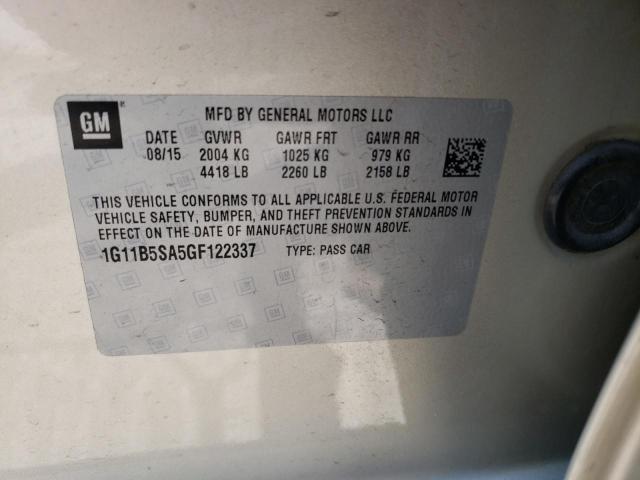 1G11B5SA5GF122337 - 2016 CHEVROLET MALIBU LIM LS BEIGE photo 13