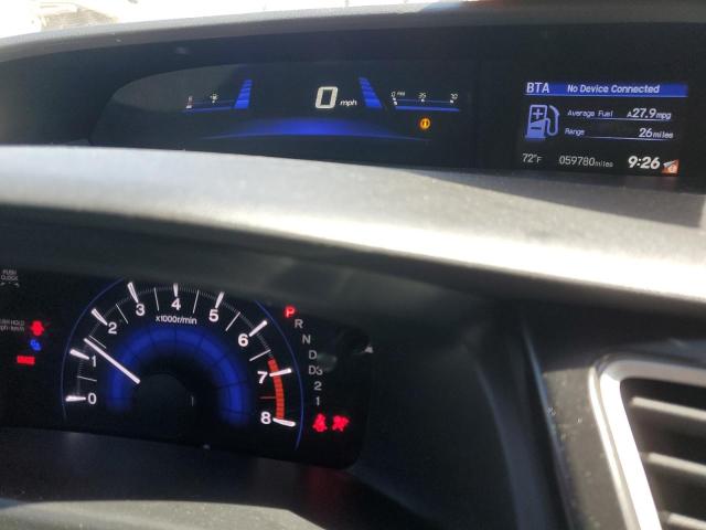 2HGFB2F93DH566811 - 2013 HONDA CIVIC EXL ვერცხლისფერი ფოტო 9