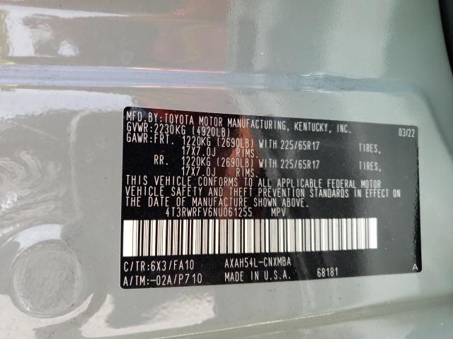 4T3RWRFV6NU061255 - 2022 TOYOTA RAV4 XLE 灰色 照片 13