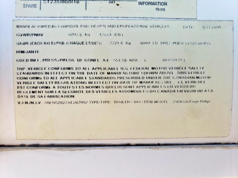 5SFSG2927AE207992 - 2010 HEARTLAND TRAILER 白色 照片 10