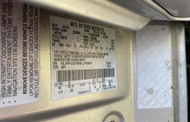 5LMFU27566LJ10501 - 2006 LINCOLN NAVIGATOR ვერცხლისფერი ფოტო 10
