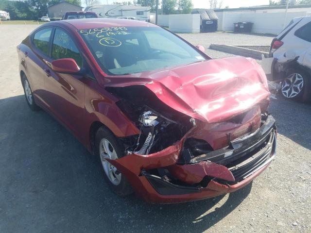 5NPDH4AEXEH538825 - 2014 HYUNDAI ELANTRA SE RED photo 4