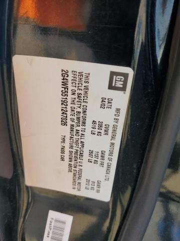 2G4WF551921247026 - 2002 BUICK REGAL GS BLACK photo 12