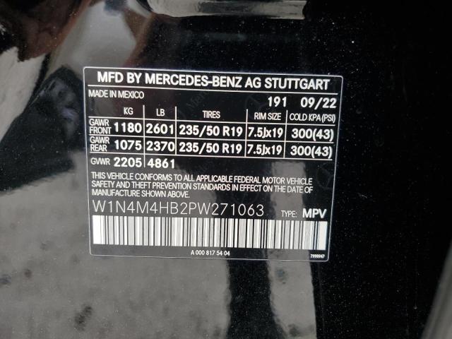 W1N4M4HB2PW271063 - 2023 MERCEDES-BENZ GLB 250 4MATIC BLACK photo 13