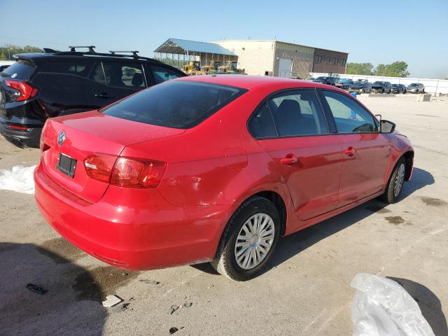 3VW2K7AJ7DM252542 - 2013 VOLKSWAGEN JETTA BASE RED photo 3