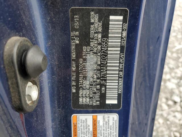 JF1ZNAA14D2724859 - 2013 TOYOTA SCION FR-S 蓝色 照片 12