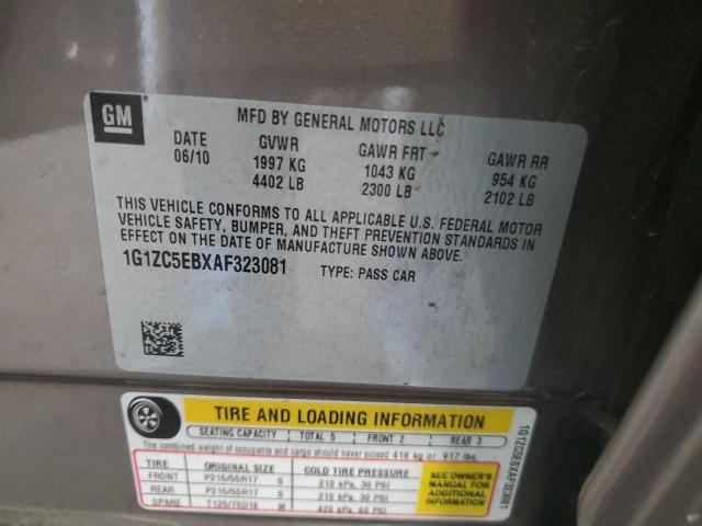 1G1ZC5EBXAF323081 - 2010 CHEVROLET MALIBU 1LT 棕色 照片 12