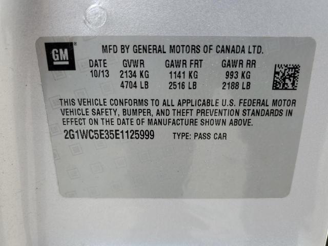 2G1WC5E35E1125999 - 2014 CHEVROLET IMPALA LIM LTZ SILVER photo 12