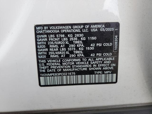 1V2VMPE83PC021675 - 2023 VOLKSWAGEN ID.4 PRO S თეთრი ფოტო 12