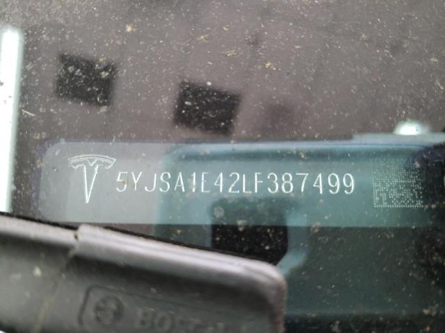 5YJSA1E42LF387499 - 2020 TESLA MODEL S Qara foto 10