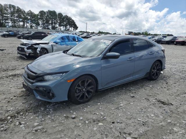 SHHFK7H95KU224318 - 2019 HONDA CIVIC SPORT TOURING GRAY photo 1