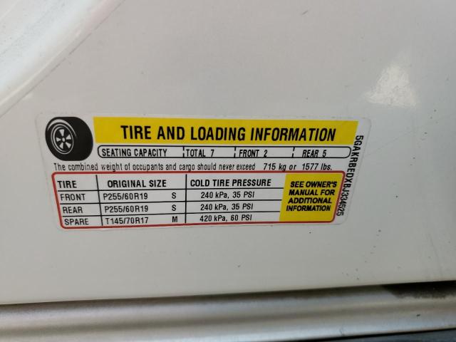 5GAKRBEDXBJ334525 - 2011 BUICK ENCLAVE CXL WHITE photo 14