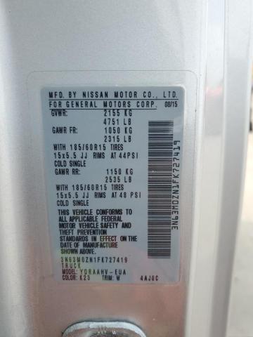 3N63M0ZN1FK727419 - 2015 CHEVROLET CITY EXPRE LT 银色 照片 13