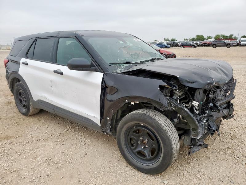 1FM5K8AB6MGC33260 - 2021 FORD EXPLORER POLICE INTERCEPTOR TWO TONE photo 4
