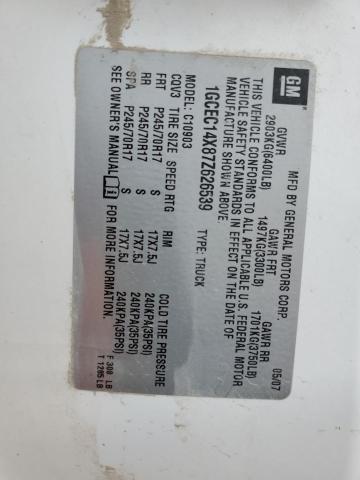 1GCEC14X87Z626539 - 2007 CHEVROLET SILVERADO C1500 CLASSIC Ağ foto 12