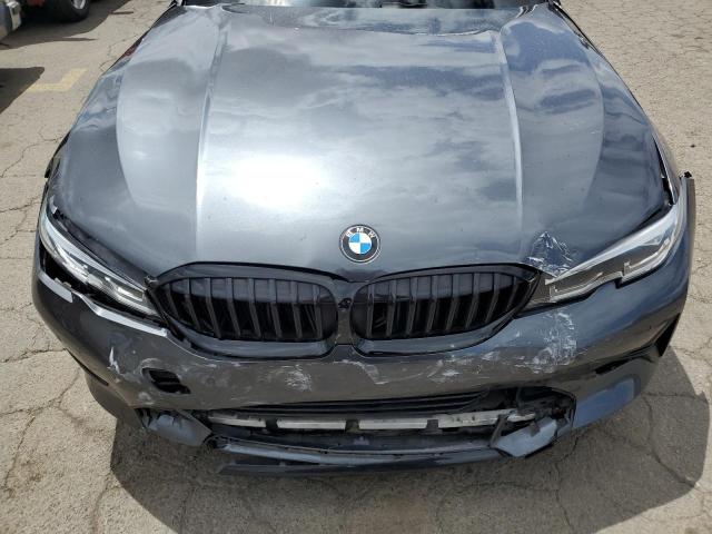 3MW5R7J09M8C01701 - 2021 BMW 330XI GRAY photo 11