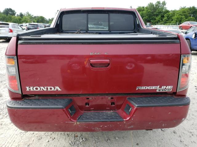 2HJYK16536H517721 - 2006 HONDA RIDGELINE RTL MAROON photo 6