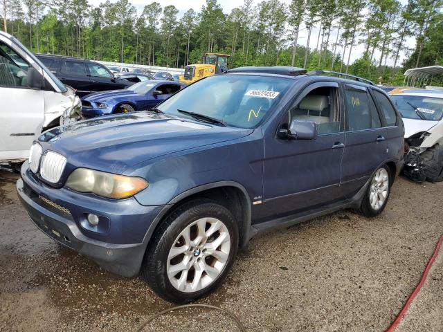 5UXFB53534LV09625 - 2004 BMW X5 4.4I BLUE photo 1