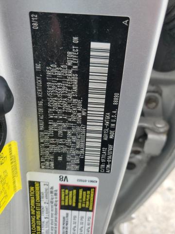 4T3BA3BB9DU036647 - 2013 TOYOTA VENZA LE SILVER photo 12