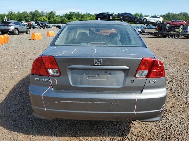 2HGES16555H585560 - 2005 HONDA CIVIC LX GRAY photo 6