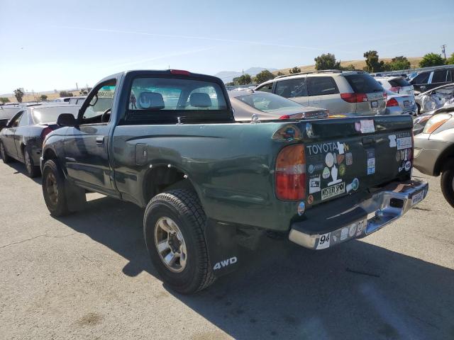 4TAPM62N1YZ588427 - 2000 TOYOTA TACOMA GREEN photo 2