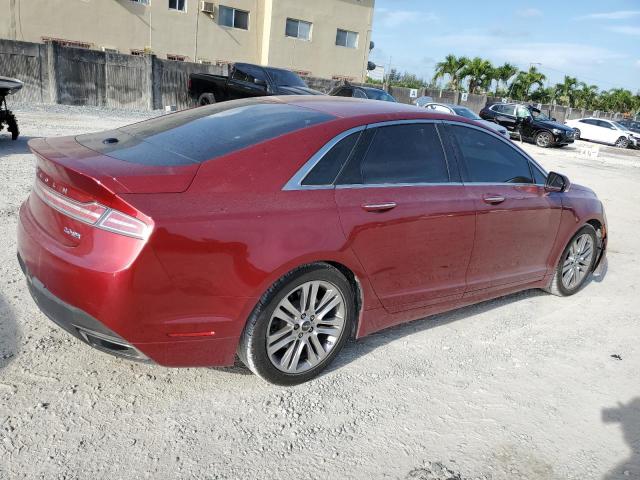 3LN6L2J98ER836006 - 2014 LINCOLN MKZ RED photo 3