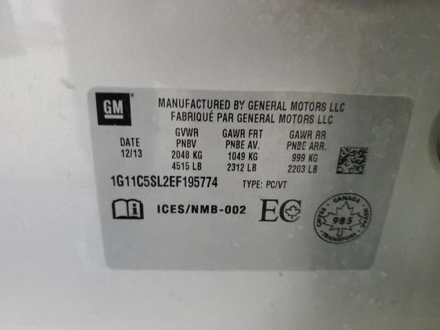 1G11C5SL2EF195774 - 2014 CHEVROLET MALIBU 1LT SILVER photo 12