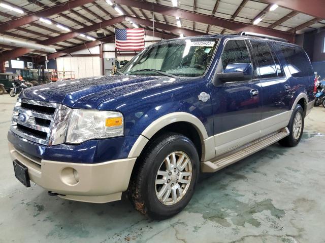 1FMJK1J50AEA38181 - 2010 FORD EXPEDITION EL EDDIE BAUER BLUE photo 1