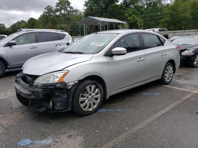 3N1AB7AP5FY338563 - 2015 NISSAN SENTRA S SILVER photo 1