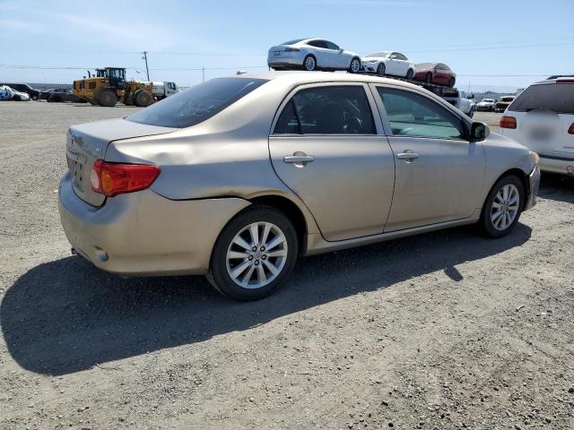 1NXBU40E89Z115480 - 2009 TOYOTA COROLLA BASE GOLD photo 3