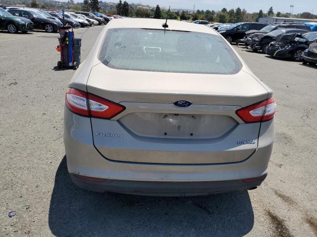 3FA6P0UU5FR305852 - 2015 FORD FUSION S HYBRID BEIGE photo 6