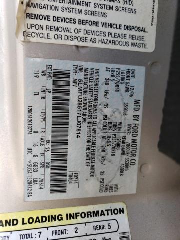 5LMFU28517LJ07814 - 2007 LINCOLN NAVIGATOR 棕色 照片 13