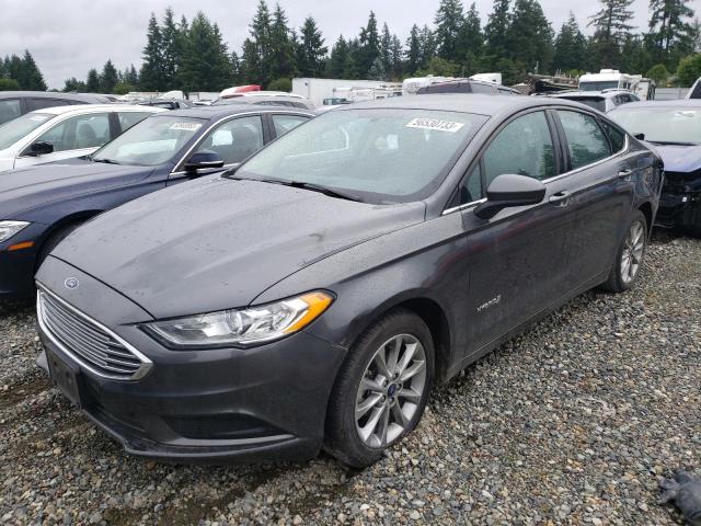 3FA6P0UU7HR313888 - 2017 FORD FUSION S HYBRID CHARCOAL photo 1