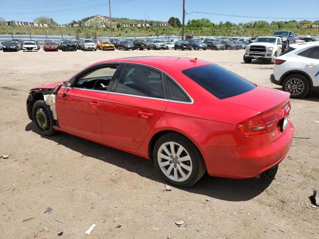 WAUAFAFL7DN031505 - 2013 AUDI A4 PREMIUM RED photo 2