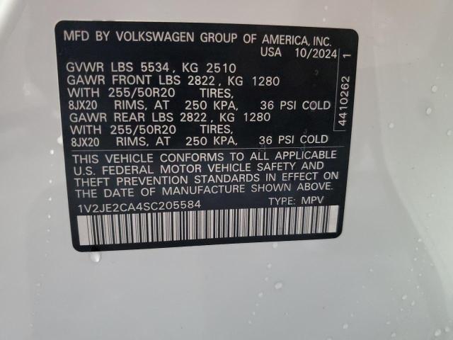 1V2JE2CA4SC205584 - 2025 VOLKSWAGEN ATLAS CROS SE WHITE photo 13